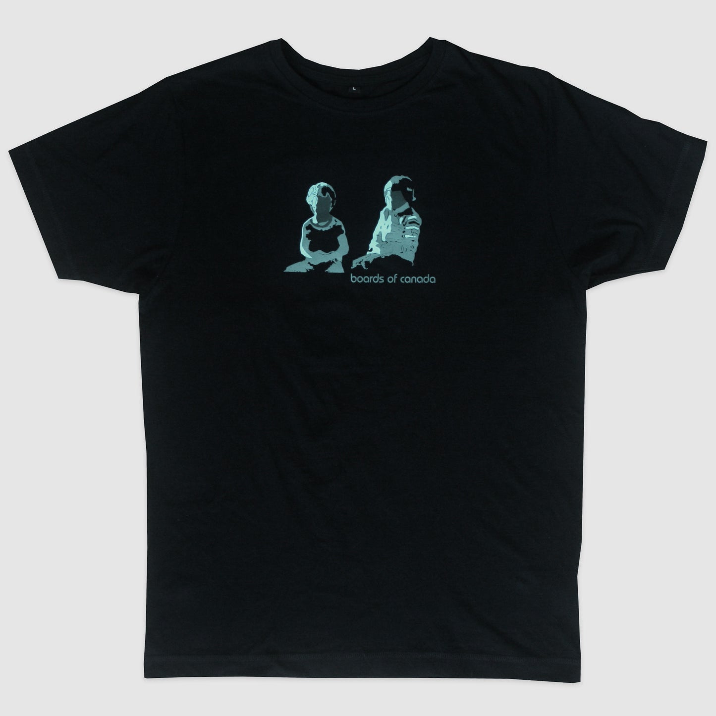 Boards of Canada - green Two Boys logo on black (T-shirt)
