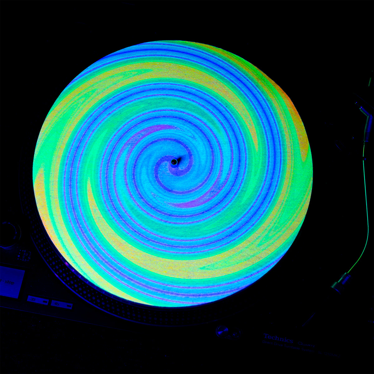Slipmat - Planetary Swirl UV Blacklight (par de tapetes)