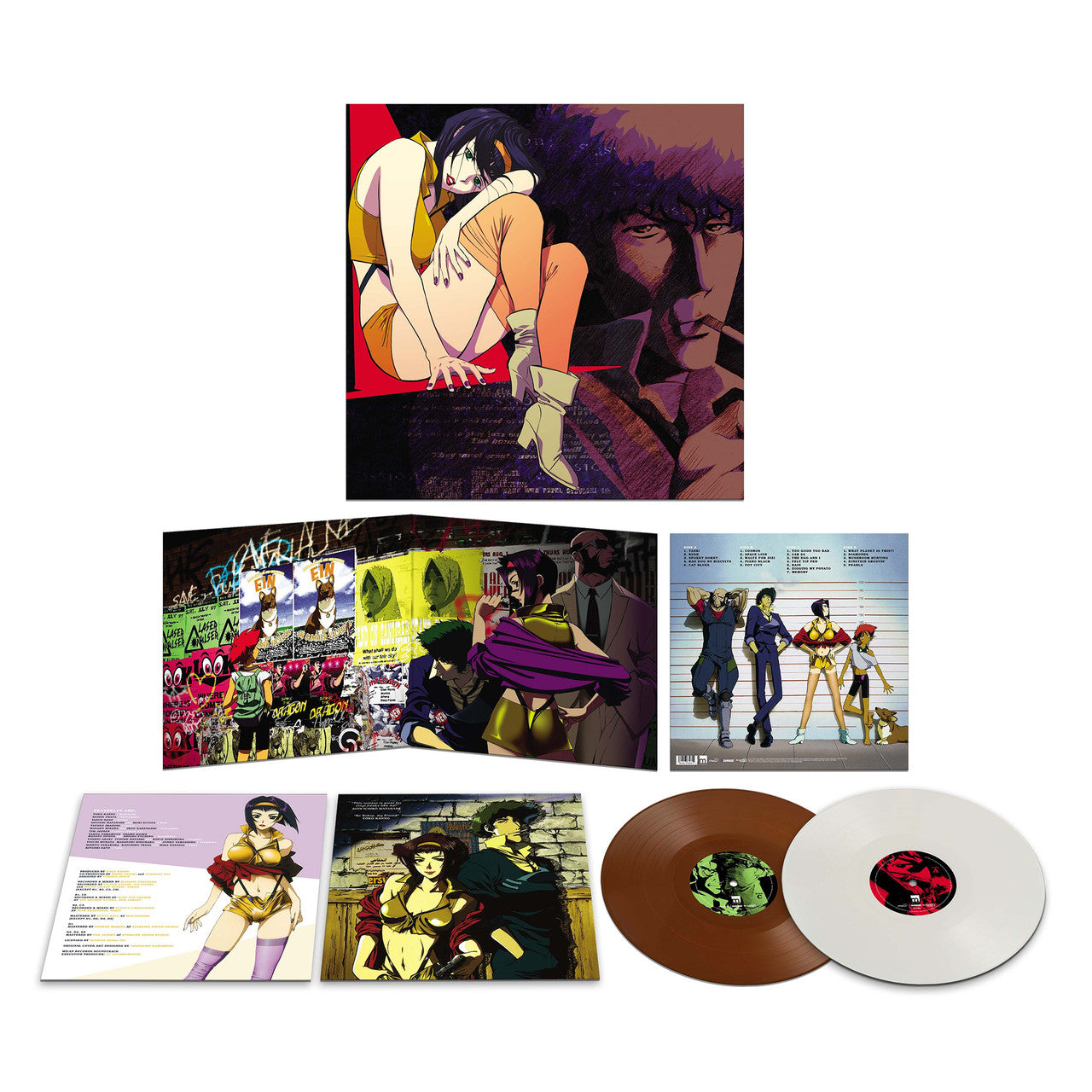 SEATBELTS - COWBOY BEBOP (ORIGINAL SERIES SOUNDTRACK, EIN edition, opaque white & opaque brown)