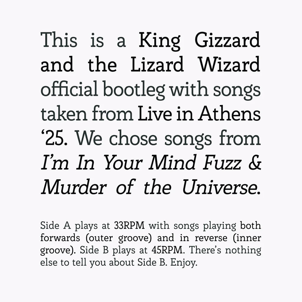 King Gizzard And The Lizard Wizard - Songs from I'm In Your Mind Fuzz & Murder of the Universe - Live in Athens '25