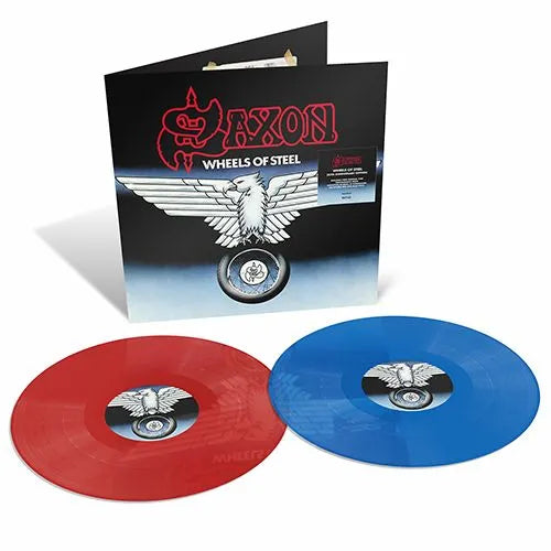 Saxon - Wheels Of Steel (2xLP, Red & Blue Vinyl, RSD 2025)
