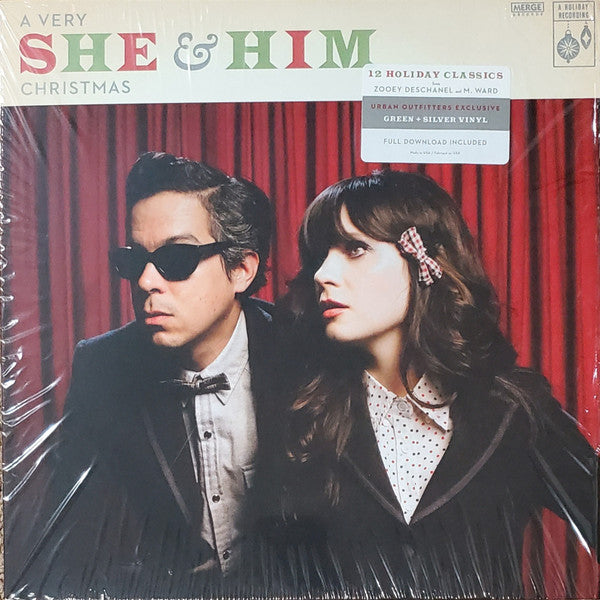 She & Him - A Very She & Him Christmas (Translucent Green Vinyl with a Metallic Silver Ripple)