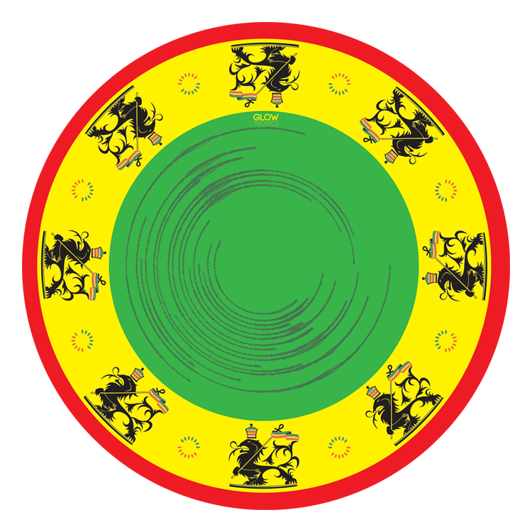 Slipmat - Rasta Lion UV Blacklight (par de tapetes)