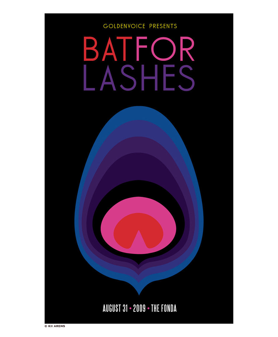 Bat For Lashes - The Fonda (Lithograph • day-glo pink) Print - Salvaje Music Store MEXICO