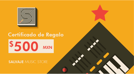 Certificado de Regalo $500.00 MXN Certificado de Regalo - Salvaje Music Store MEXICO