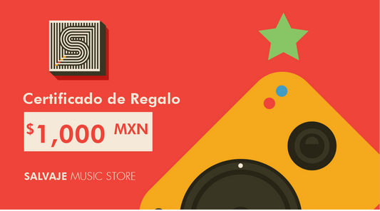 Certificado de Regalo $1000.00 MXN Certificado de Regalo - Salvaje Music Store MEXICO