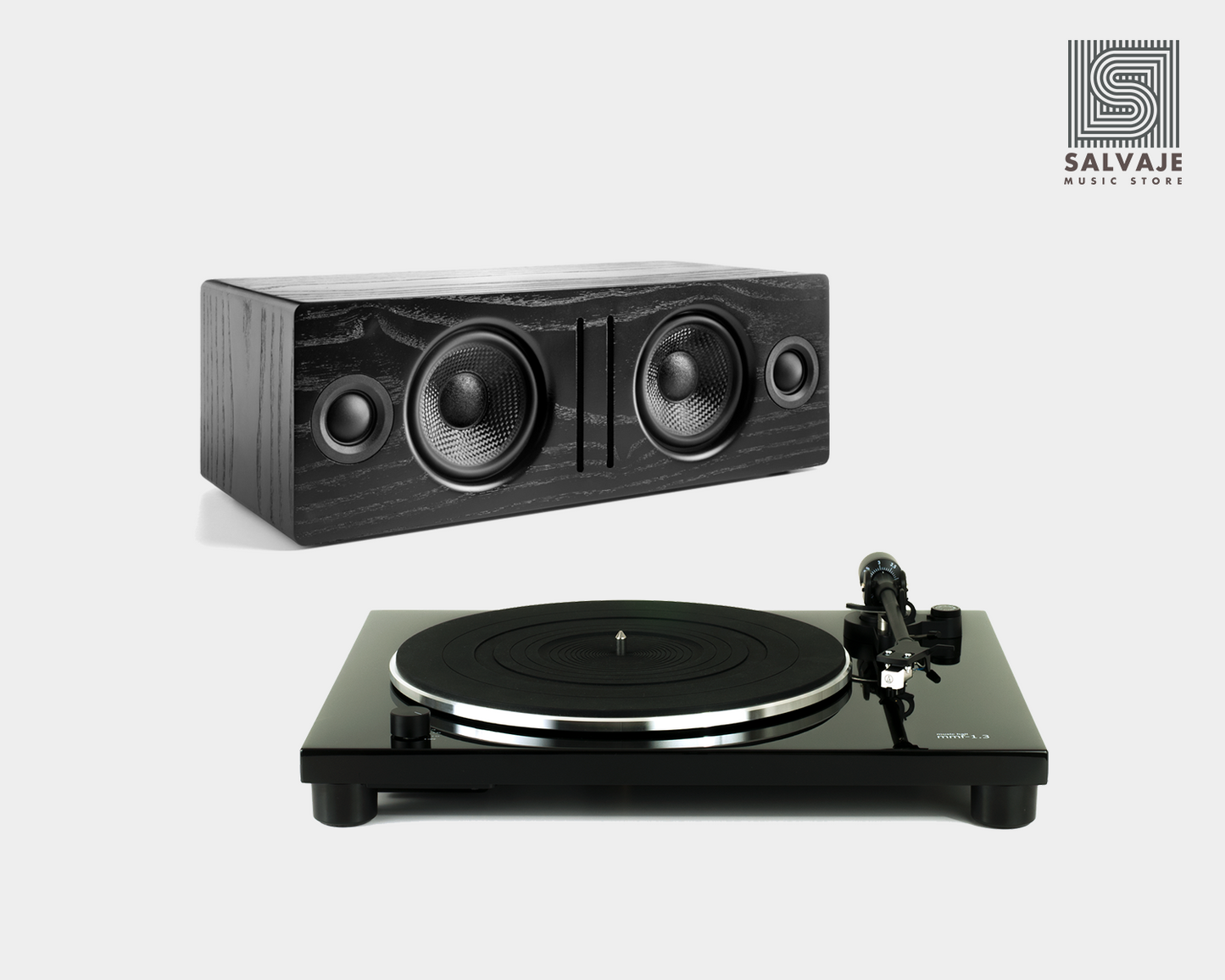 Plug and play pack #1: Tornamesa + Bocinas Bluetooth Paquete de audio - Salvaje Music Store MEXICO