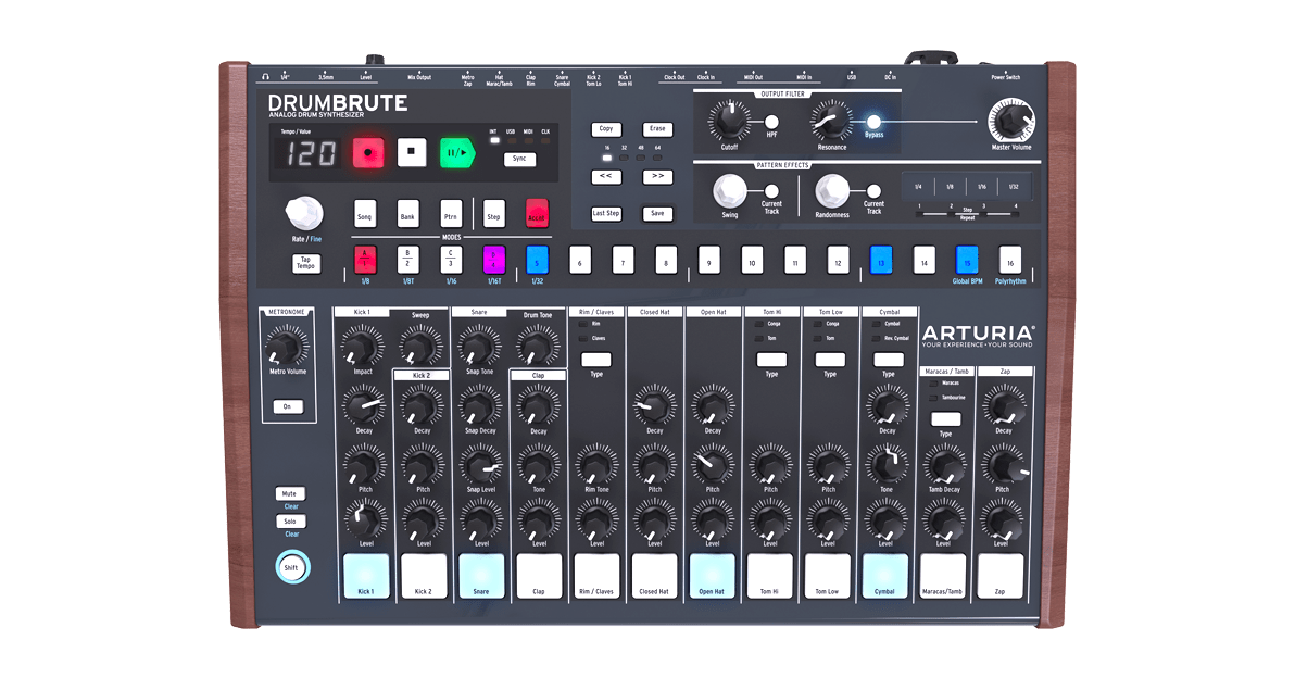 Arturia - DrumBrute Sintetizador - Salvaje Music Store MEXICO