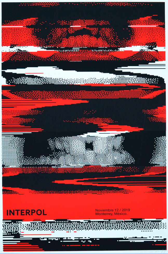 Interpol - Monterrey 2019 (Print de Yurex Omazkin, cuadro enmarcado)