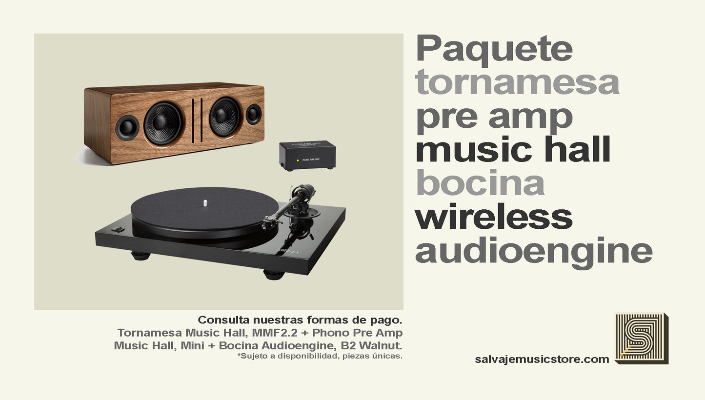 Paquete tornamesa + Phono Pre Amp + Bocina wireless Paquete de audio - Salvaje Music Store MEXICO