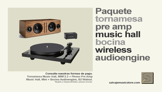 Paquete tornamesa + Phono Pre Amp + Bocina wireless Paquete de audio - Salvaje Music Store MEXICO