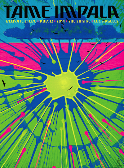 Tame Impala -  Shrine Auditorium Los Angeles (Fluorescent Lithograph) Print - Salvaje Music Store MEXICO