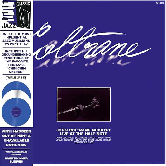 JOHN COLTRANE QUARTET - LIVE AT THE HALF NOTE (3xLP, colored vinyl)