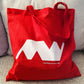 Minimal Wave Tote Bag Red