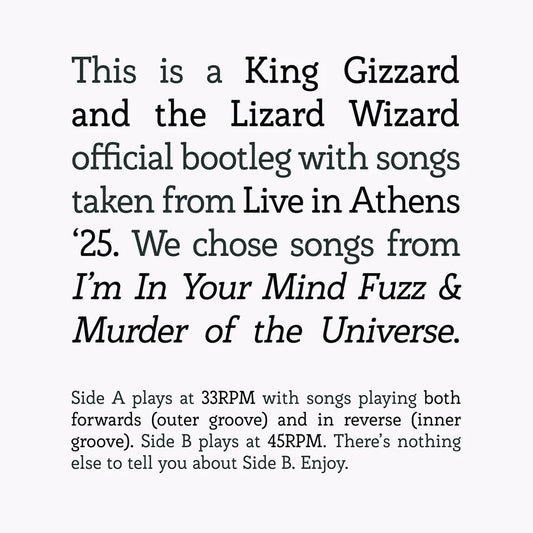 King Gizzard And The Lizard Wizard - Songs from I'm In Your Mind Fuzz & Murder of the Universe - Live in Athens '25