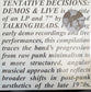 Talking Heads - Tentative Decisions: Demos & Live
