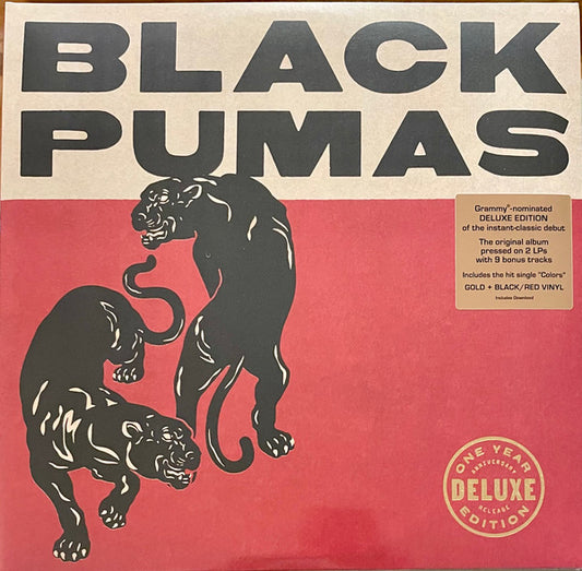 Black Pumas - Black Pumas (Deluxe Edition, Gold + Black/Red Vinyl 2 LP’s with 9 Bonus Tracks)