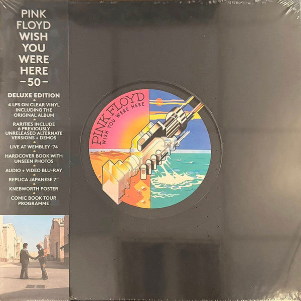 Pink Floyd - Wish You Were Here (50th Anniversary, 4xLP, Clear Vinyl) - Salvaje Music Store