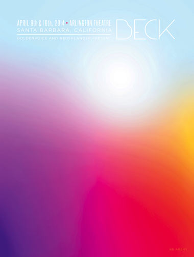 Beck - Santa Barbara (Fluorescent Lithograph) Print - Salvaje Music Store MEXICO