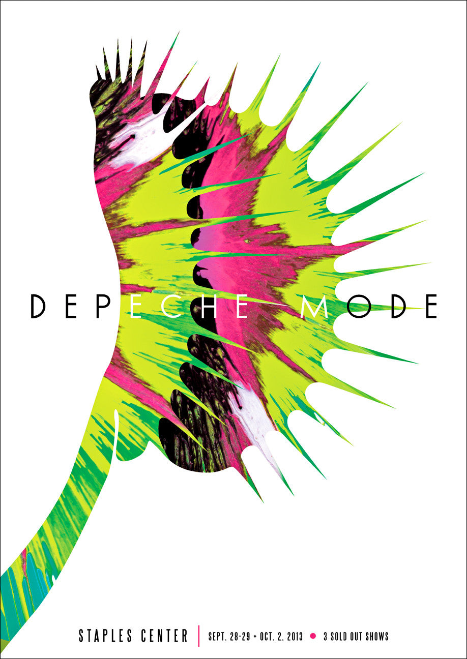 Depeche Mode - Staples Center (Fluorescent Lithograph) Print - Salvaje Music Store MEXICO