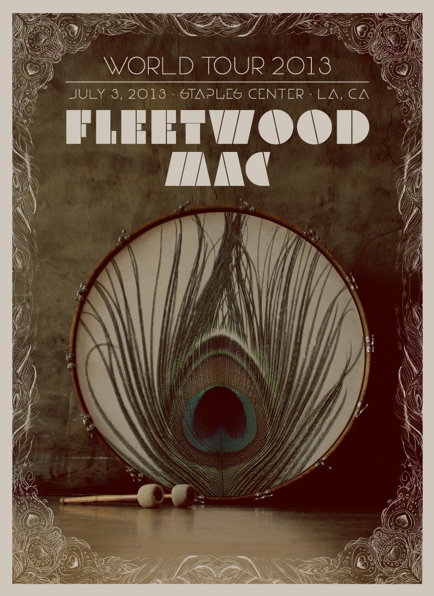 Fleetwood Mac - World Tour 2013 (Litho-print with Silk-screened Varnish) Print - Salvaje Music Store MEXICO