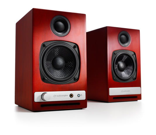 Audioengine bocinas inalámbricas HD3 - Color cherry (auto amplificadas) bocinas - Salvaje Music Store MEXICO