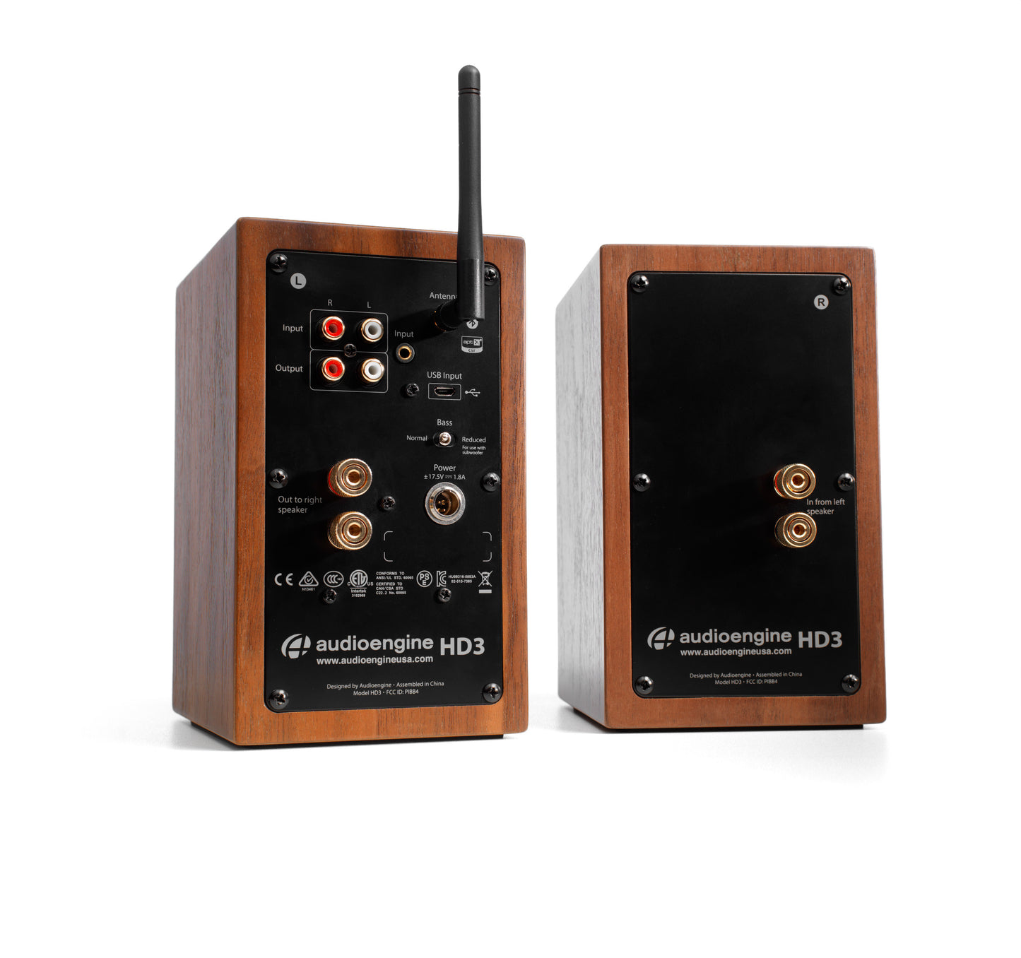 Audioengine bocinas inalámbricas HD3 - Color walnut (auto amplificadas) bocinas - Salvaje Music Store MEXICO