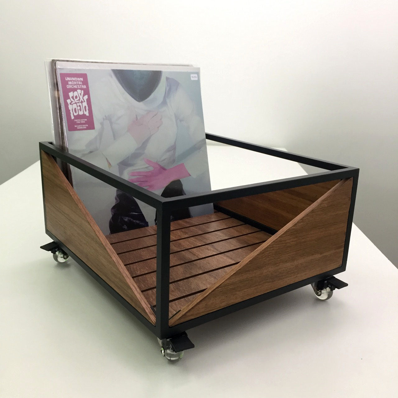 Caja móvil para vinilos - Miss Modular V2 (mueble auxiliar para LPs) caja móvil - Salvaje Music Store MEXICO