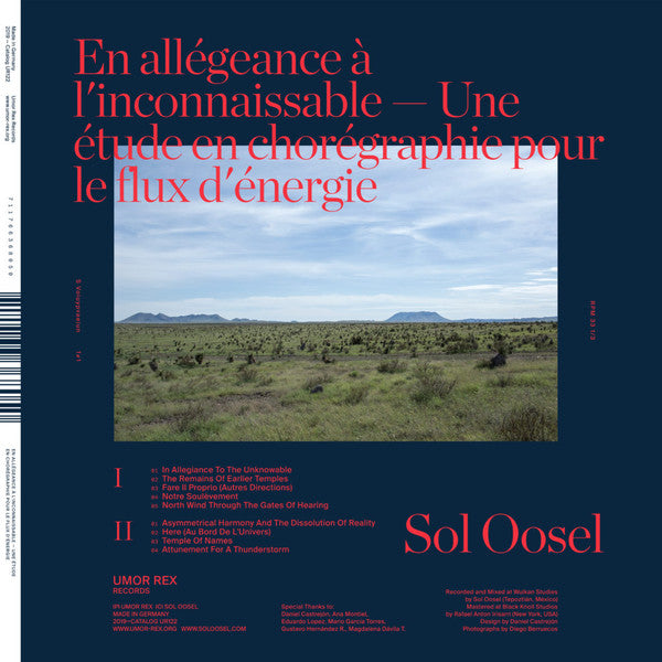 Sol Oosel - En Allégeance À L’Inconnaissable – Une Étude En Chorégraphique Pour Le Flux D’Énergie (clear vinyl)