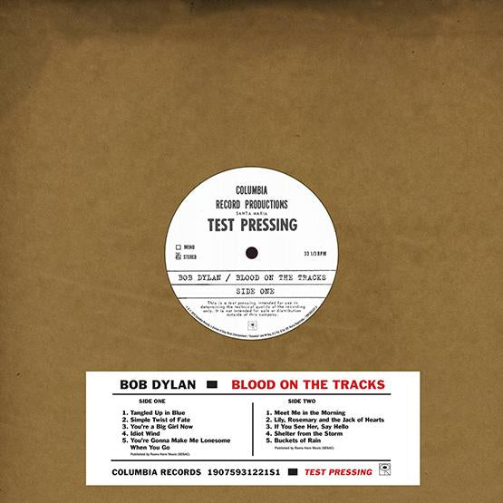 Bob Dylan - Blood On The Tracks - Original New York Test Pressing Vinyl LP (Record Store Day) Vinil - Salvaje Music Store MEXICO