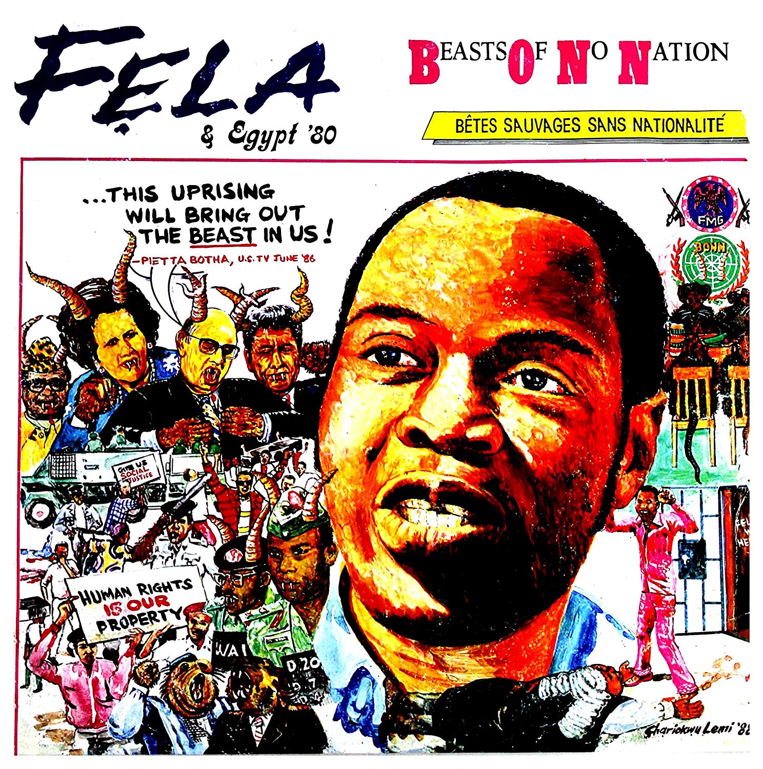 Fela Kuti - Beasts Of No Nation [LP] (White Colored Vinyl) Vinil - Salvaje Music Store MEXICO