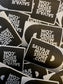 Salvaje Music Store - 3 Pack de Stickers (plateado y negro)