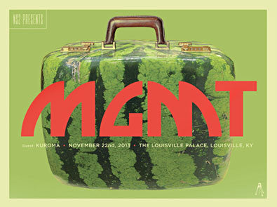 Mgmt - The Louisville Palace (Fluorescent Lithograph with Screened Spot-varnish) Print - Salvaje Music Store MEXICO
