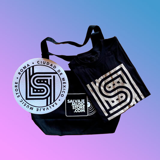 Salvaje Music Store - Pack de aniversario (Slipmat + Playera + Tote Bag)