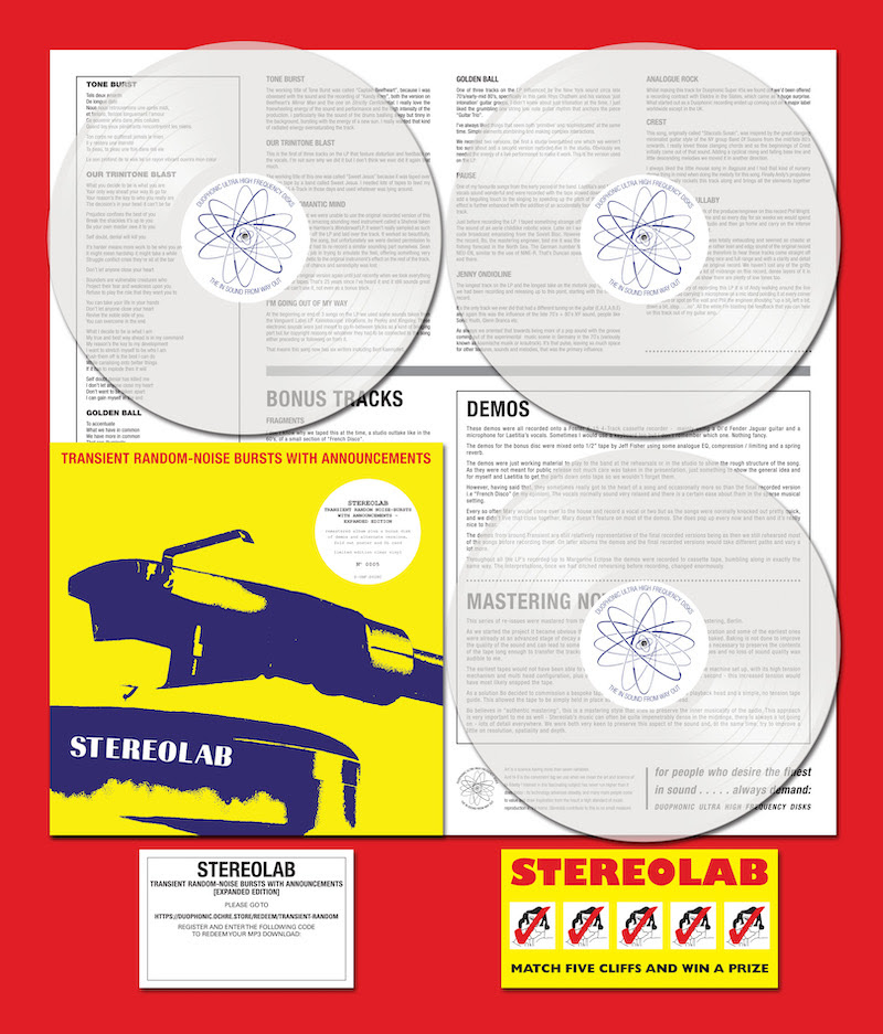 Stereolab Transient Random-Noise Bursts With Announcements (Expanded Edition) 3xLP clear Vinil - Salvaje Music Store MEXICO